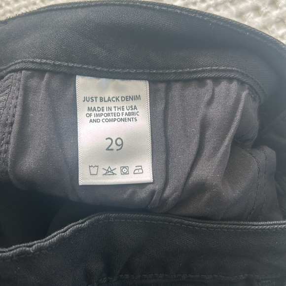 JUST BLACK DENIM SKINNY DISTRESSED HEM JEANS - Picture 5 of 5